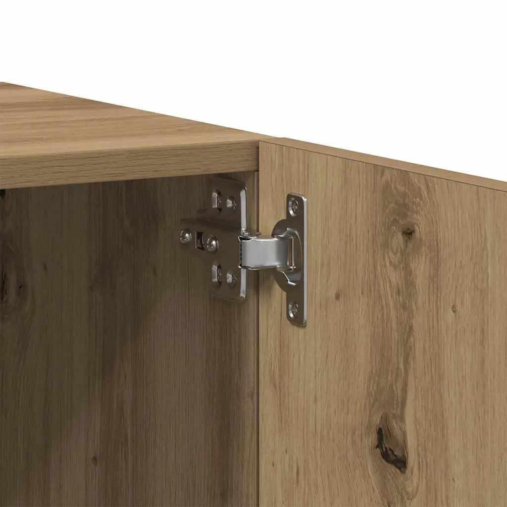 TV Cabinet Brown Engineered Wood Media Unit Storage Compartments 100x35x40 cm