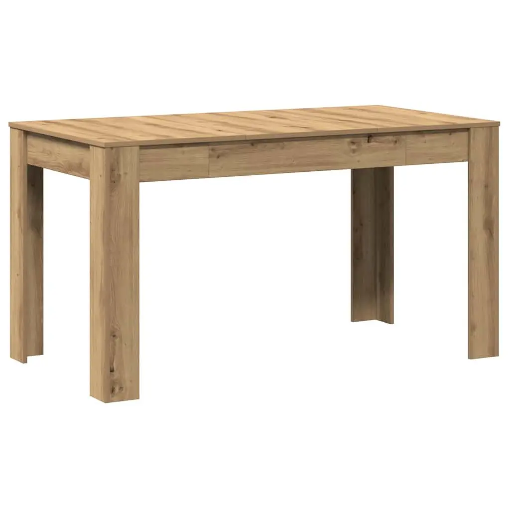 Dining Table Kitchen Breakfast Sturdy Brown Engineered Wood 140 x 74.5 x 76 cm