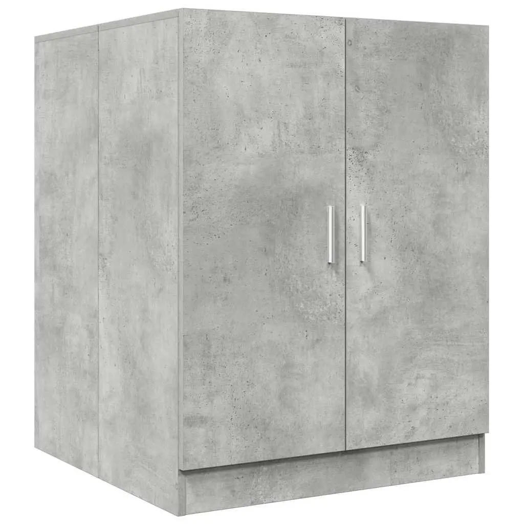 Washing Machine Cabinet Storage 2 Door Concrete Grey 70.5 x 71.5 x 91.5 cm