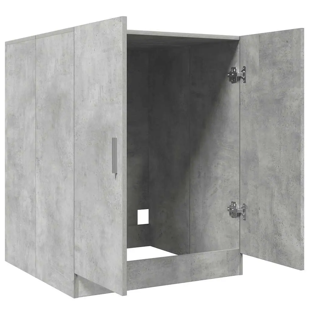 Washing Machine Cabinet Storage 2 Door Concrete Grey 70.5 x 71.5 x 91.5 cm