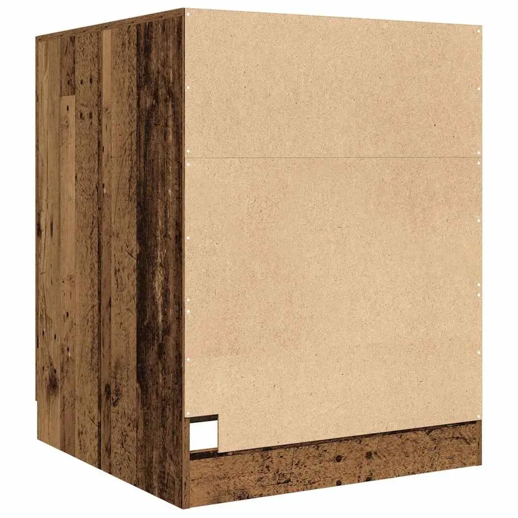 Washing Machine Cabinet Storage Cupboard Bathroom 2 Door Brown 70.5x71.5x91.5cm