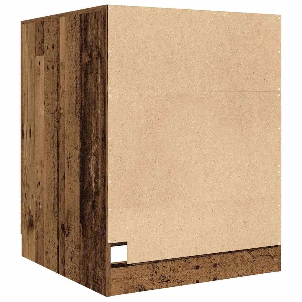 Washing Machine Cabinet Storage Cupboard Bathroom 2 Door Brown 70.5x71.5x91.5cm