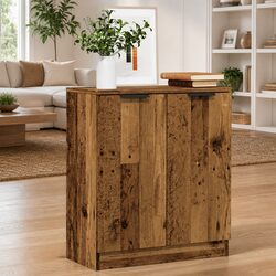 Sideboard Brown Engineered Wood Storage Cabinet 60x30x70cm Buffet Display Unit