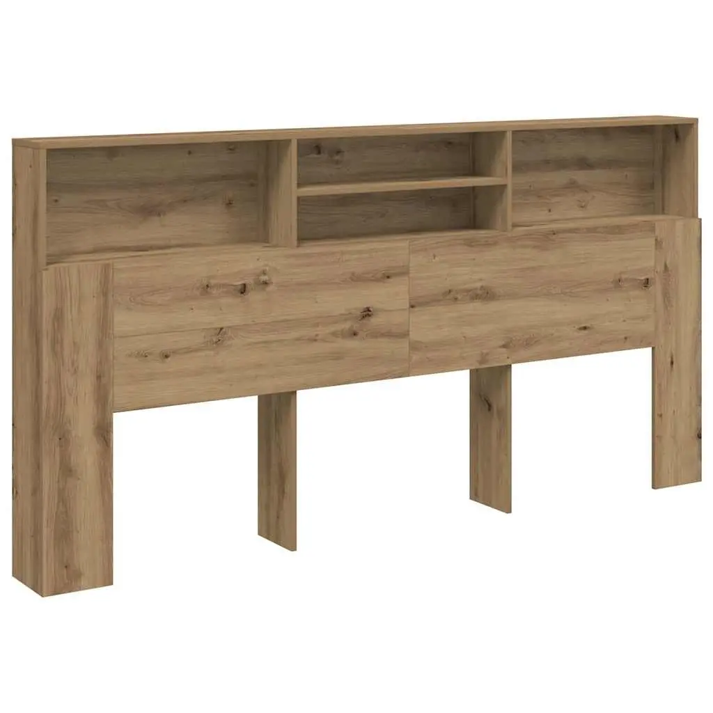 Brown Headboard Cabinet with Ample Storage