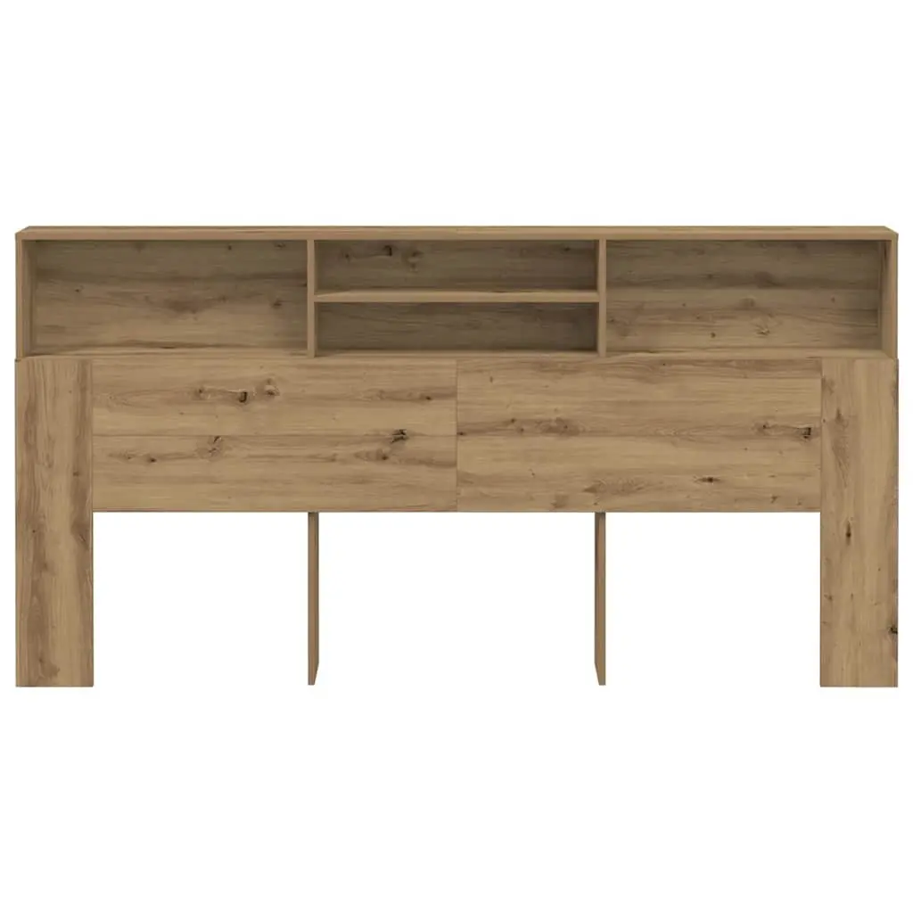 Brown Headboard Cabinet with Ample Storage