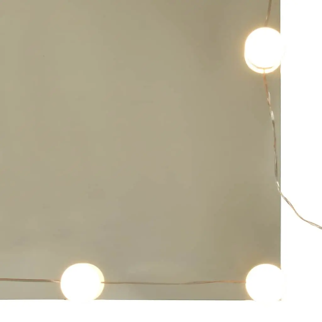 Bathroom Mirror Cabinet LED Brown Engineered Wood Wall Mounted Vanity Storage 90 x 31.5 x 62 cm