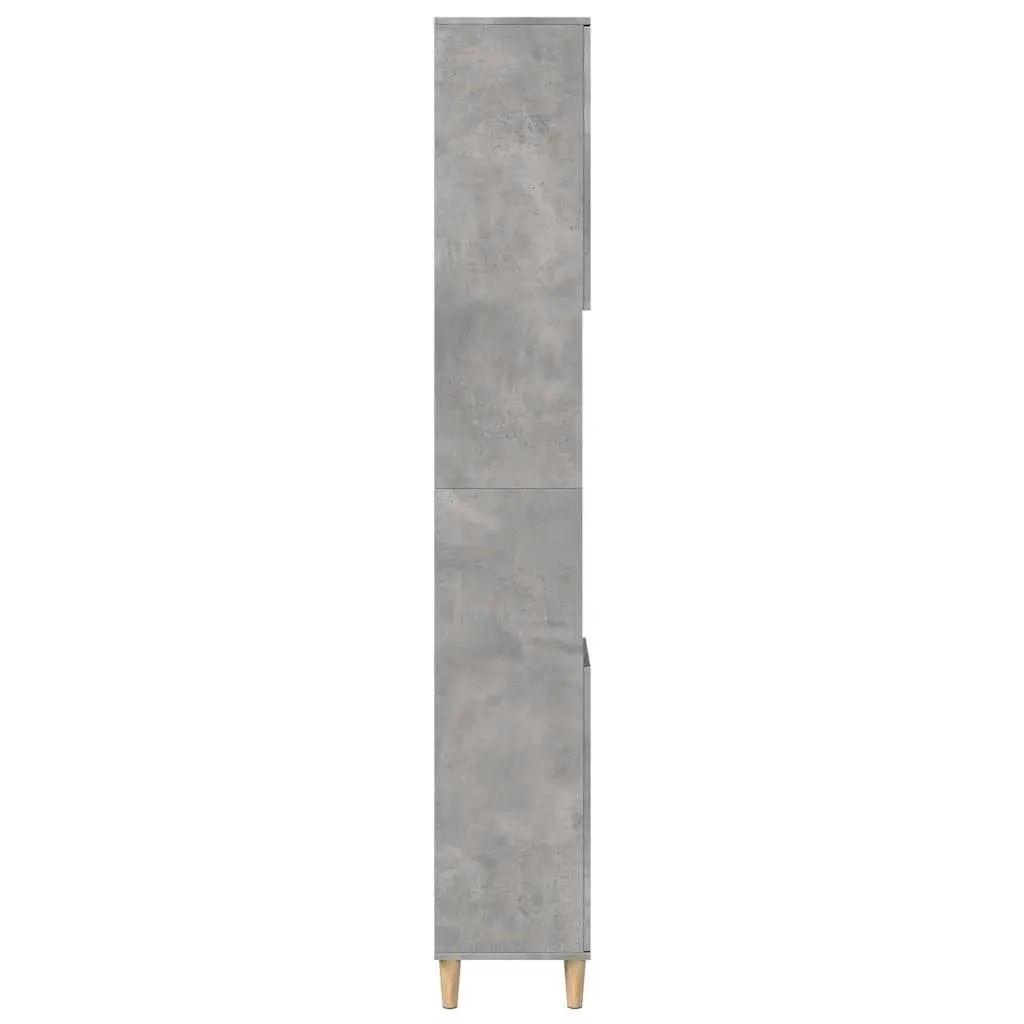 Bathroom Cabinet Storage Unit Engineered Wood Grey 30x30x190cm