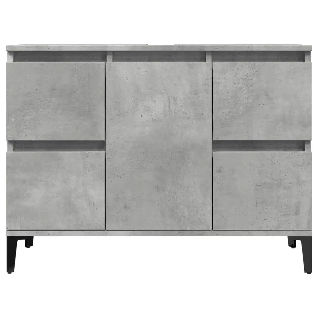 Bathroom Sink Cabinet Vanity Unit Storage 80x33x60cm Grey 4 Drawers
