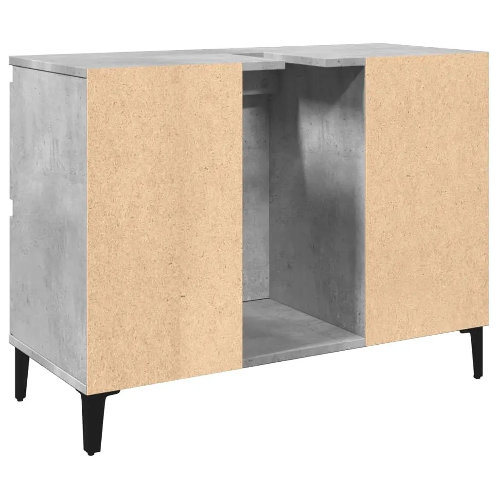 Bathroom Sink Cabinet Vanity Unit Storage 80x33x60cm Grey 4 Drawers