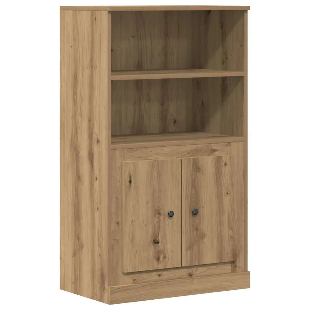 Highboard Storage Cabinet Brown Engineered Wood Furniture 60 x 35.5 x 103.5 cm