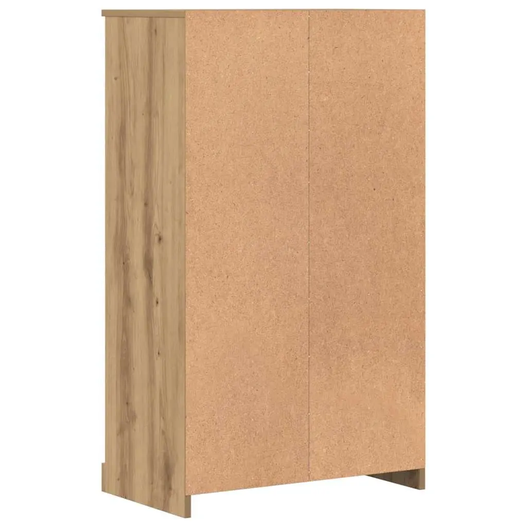 Highboard Storage Cabinet Brown Engineered Wood Furniture 60 x 35.5 x 103.5 cm
