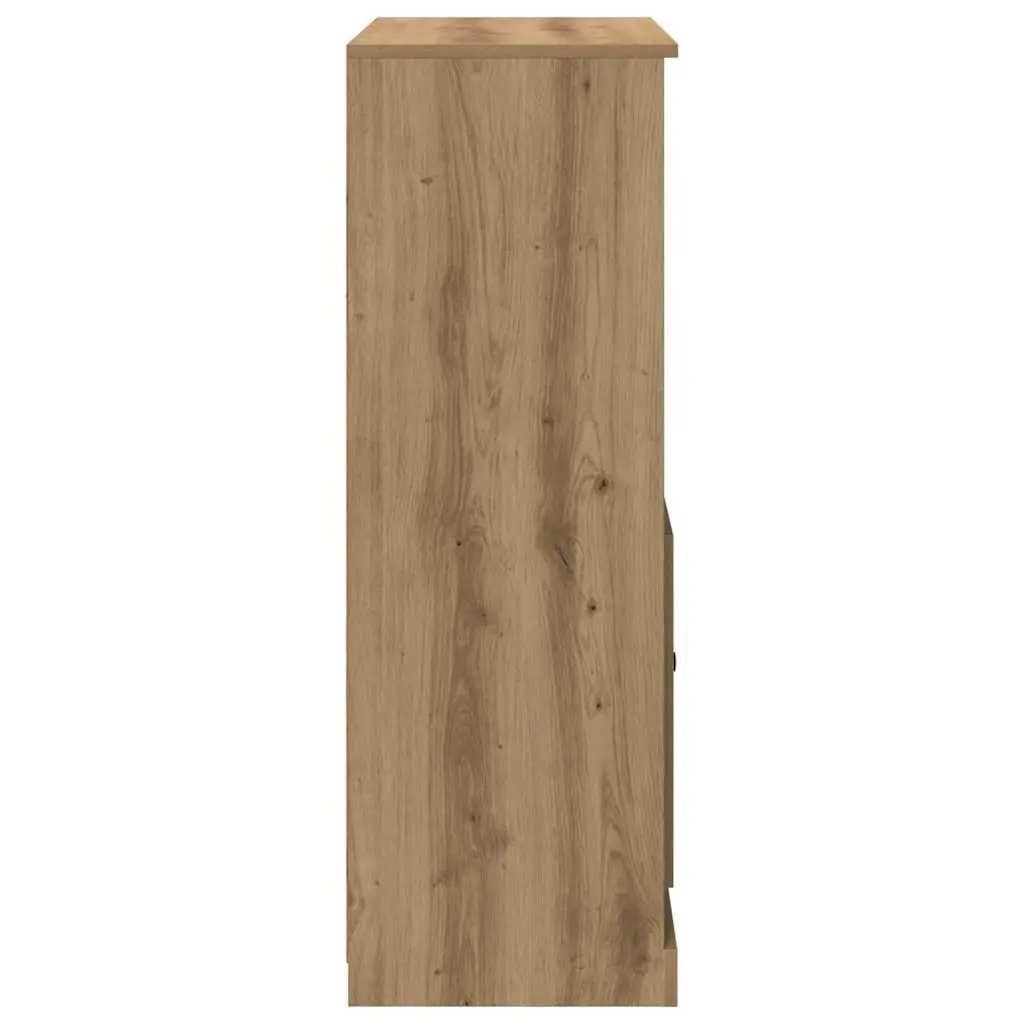 Highboard Storage Cabinet Brown Engineered Wood Furniture 60 x 35.5 x 103.5 cm