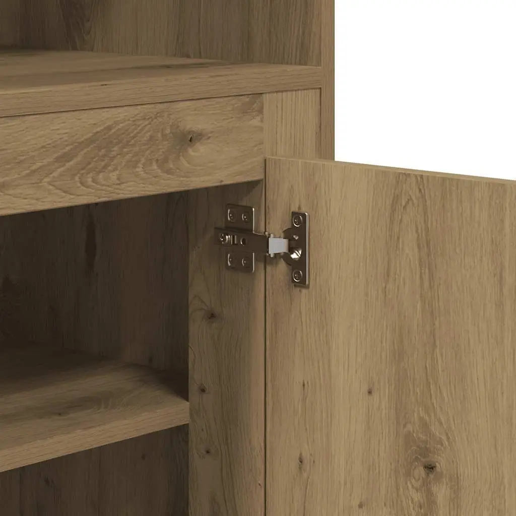 Highboard Storage Cabinet Brown Engineered Wood Furniture 60 x 35.5 x 103.5 cm