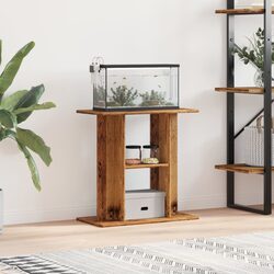 Reliable Brown Aquarium Stand with Storage Benefits