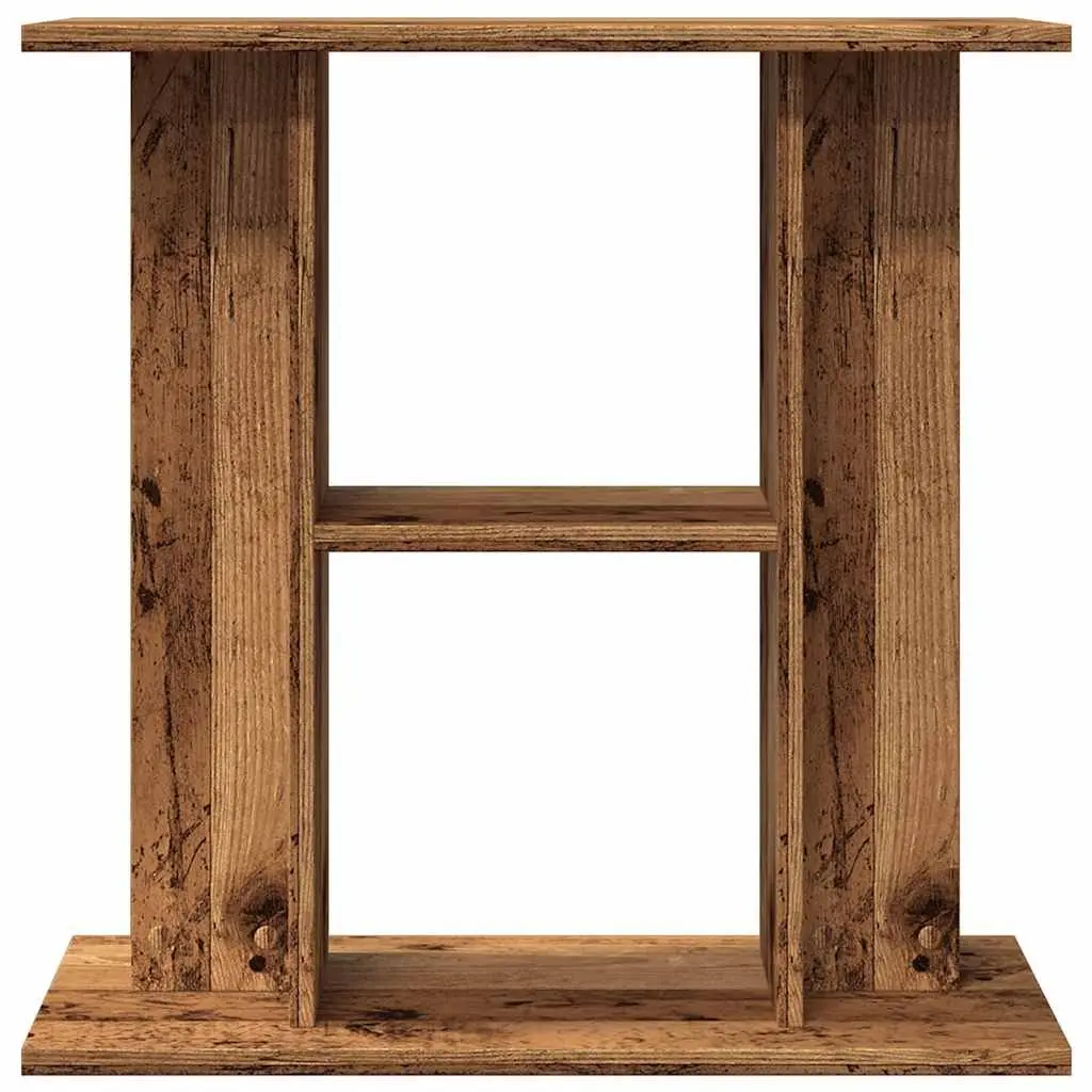 Aquarium Stand Fish Tank Cabinet 60x30x60 cm 3 Tier Storage Old Wood Look