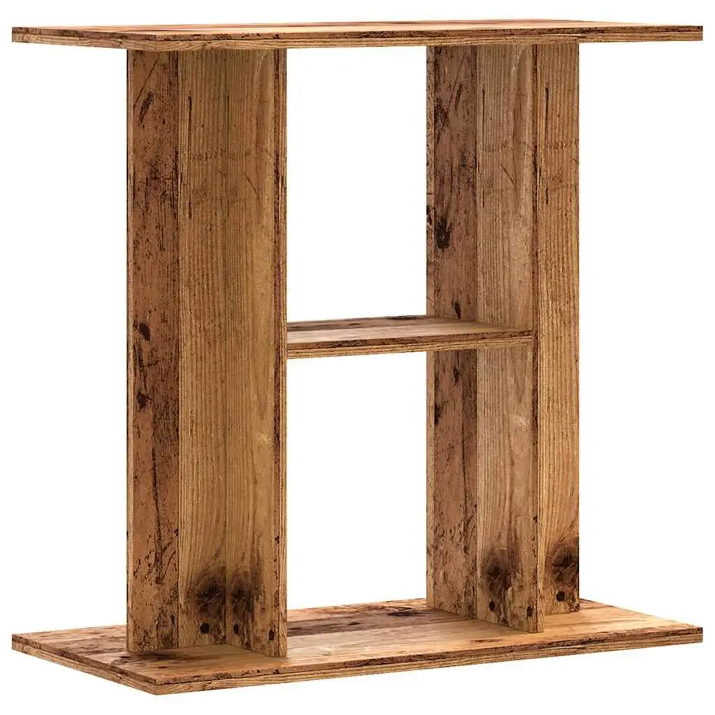 Aquarium Stand Fish Tank Cabinet 60x30x60 cm 3 Tier Storage Old Wood Look