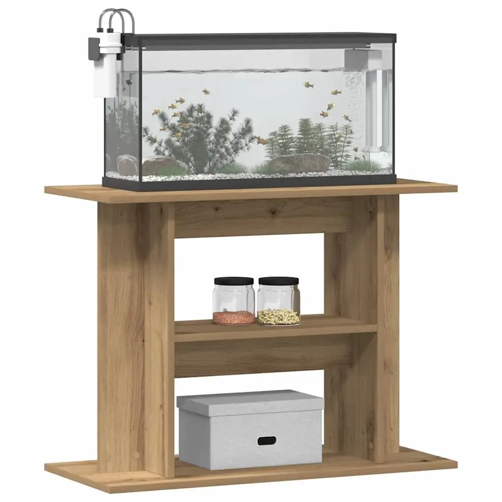 Aquarium Stand 80x35x60 cm Brown Engineered Wood 3 Tier Fish Tank Cabinet