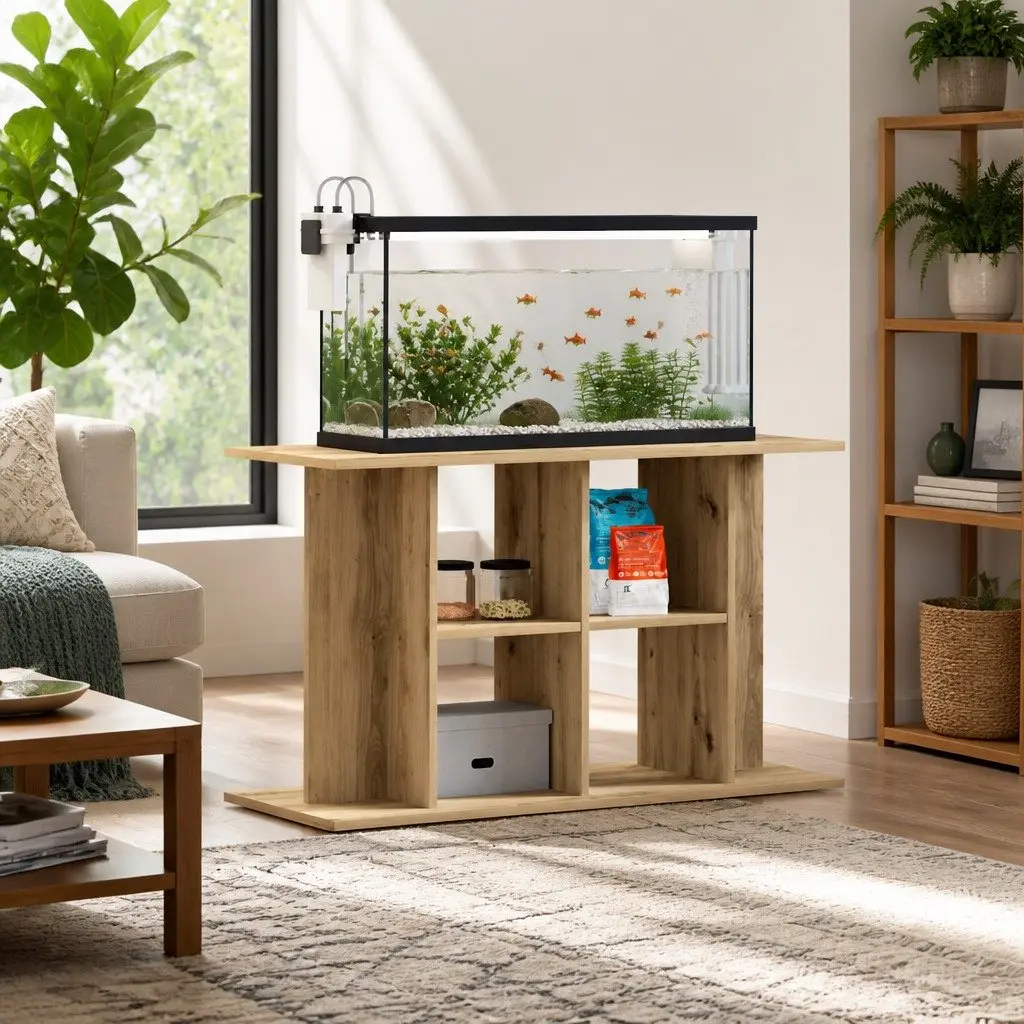 Brown Aquarium Stand 100x40x60cm for Fish Tanks
