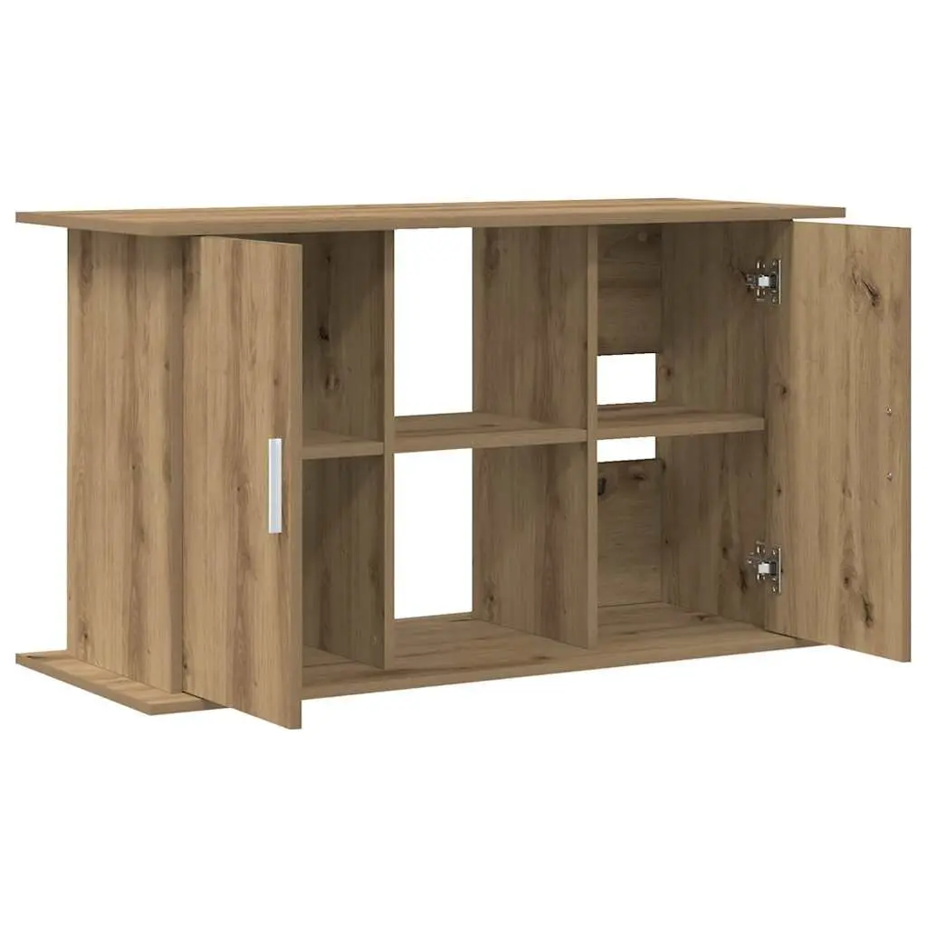 Aquarium Stand 3-Tier Fish Tank Display Cabinet Brown Engineered Wood