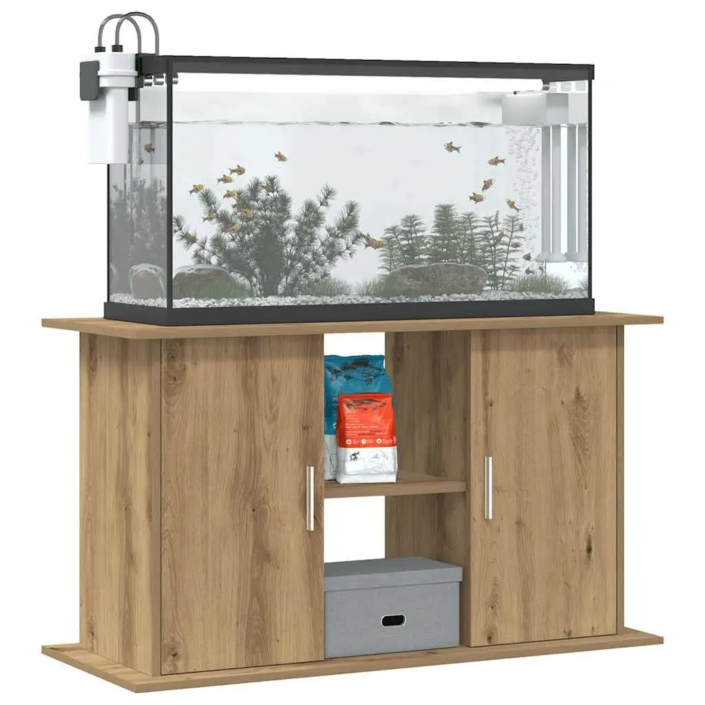 Aquarium Stand 3-Tier Fish Tank Display Cabinet Brown Engineered Wood