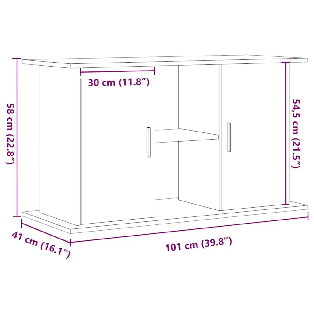 Aquarium Stand 3-Tier Fish Tank Display Cabinet Brown Engineered Wood