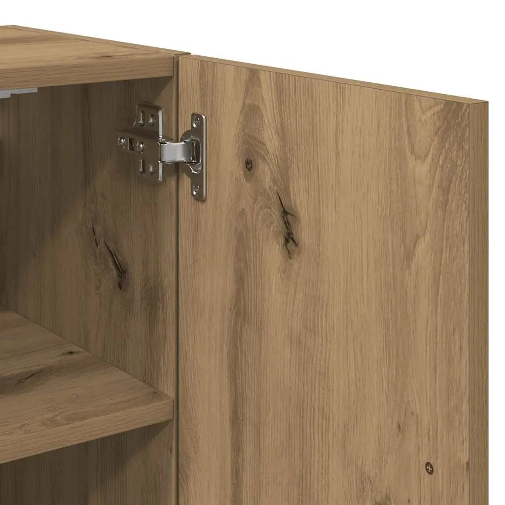 Wall Storage Cabinet Floating Organizer Engineered Wood Brown 60x31x70 cm