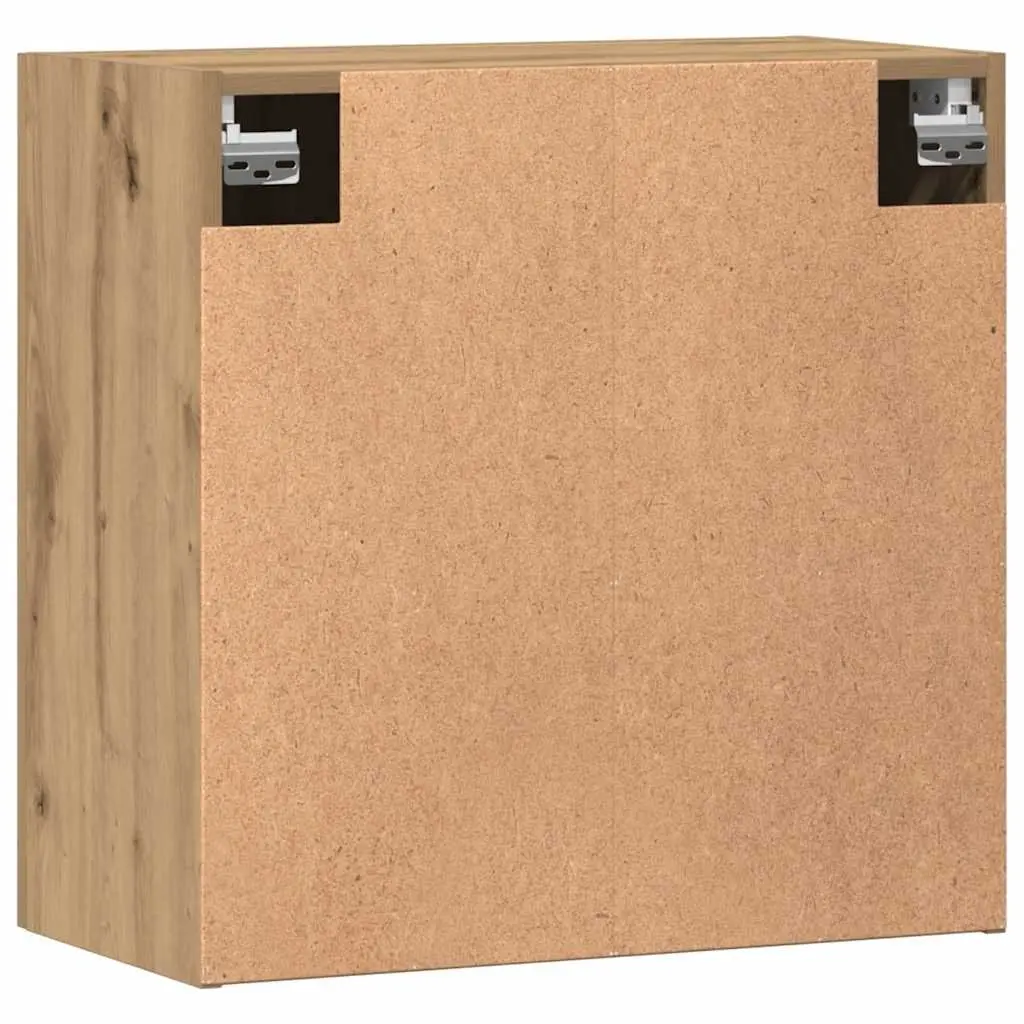 Engineered Wood Wall Mounted Storage Cabinet Brown 60x31x60cm Space Saving Organiser