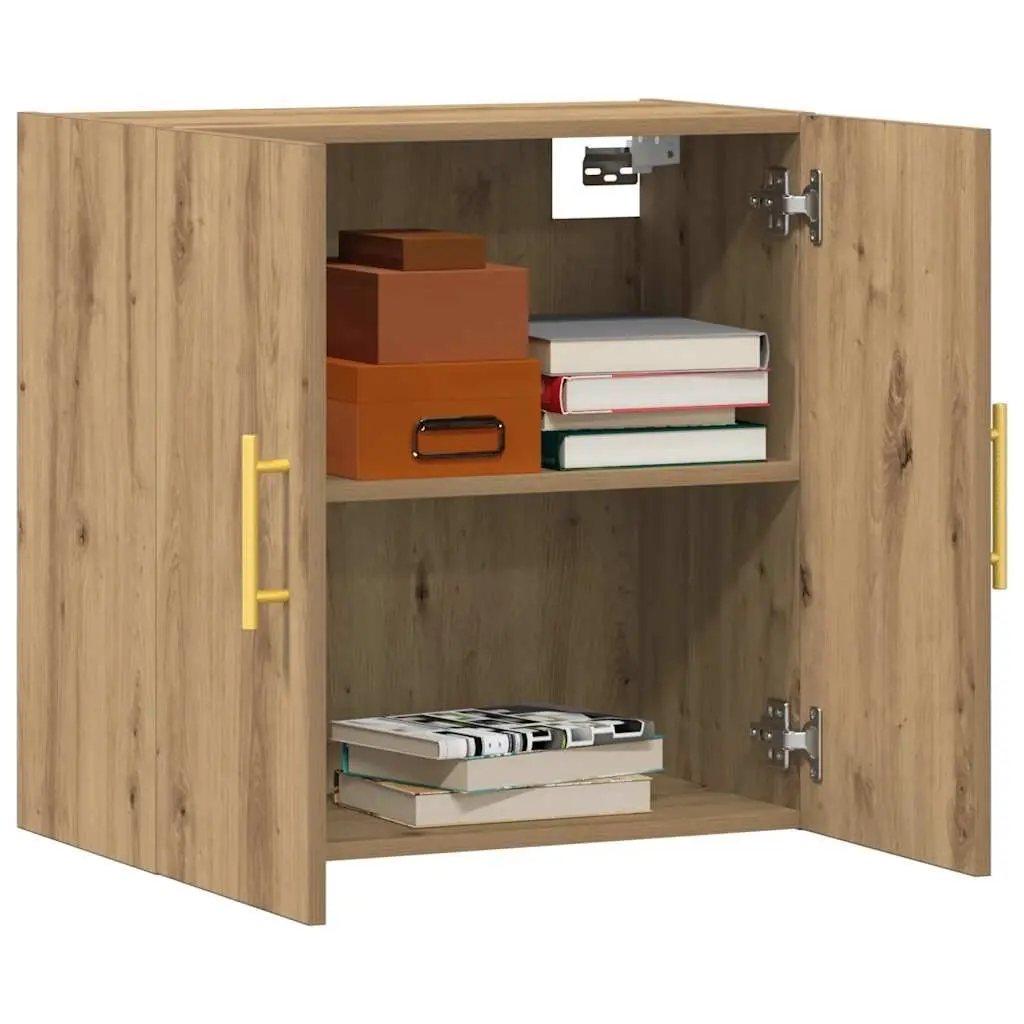 Engineered Wood Wall Mounted Storage Cabinet Brown 60x31x60cm Space Saving Organiser