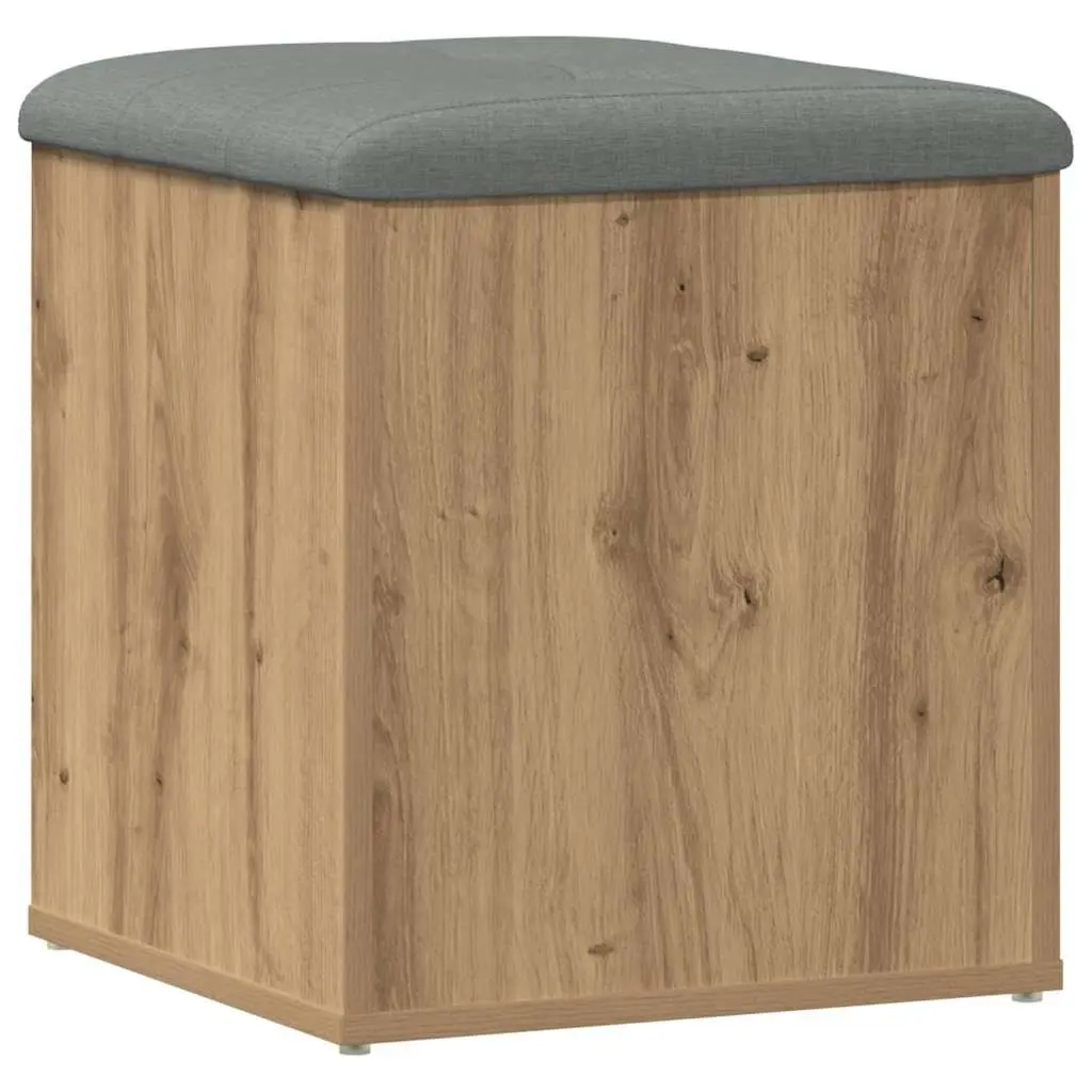 Storage Bench Shoe Organiser Padded Seat 42 x 42 x 45 cm Brown
