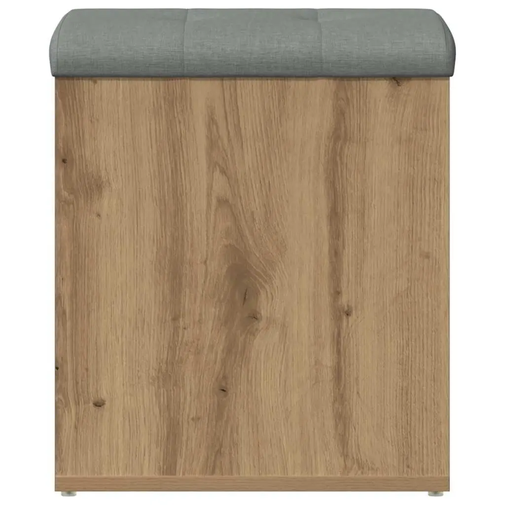 Storage Bench Shoe Organiser Padded Seat 42 x 42 x 45 cm Brown