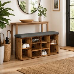 Comfortable Shoe Storage Bench with Padded Seat