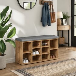 Reliable Brown Shoe Bench for Storage and Comfort
