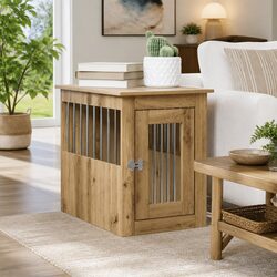Reliable and Stylish Dog Crate Furniture in Brown