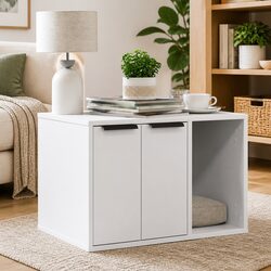 Dependable and Stylish Cat Litter Box Enclosure Cabinet