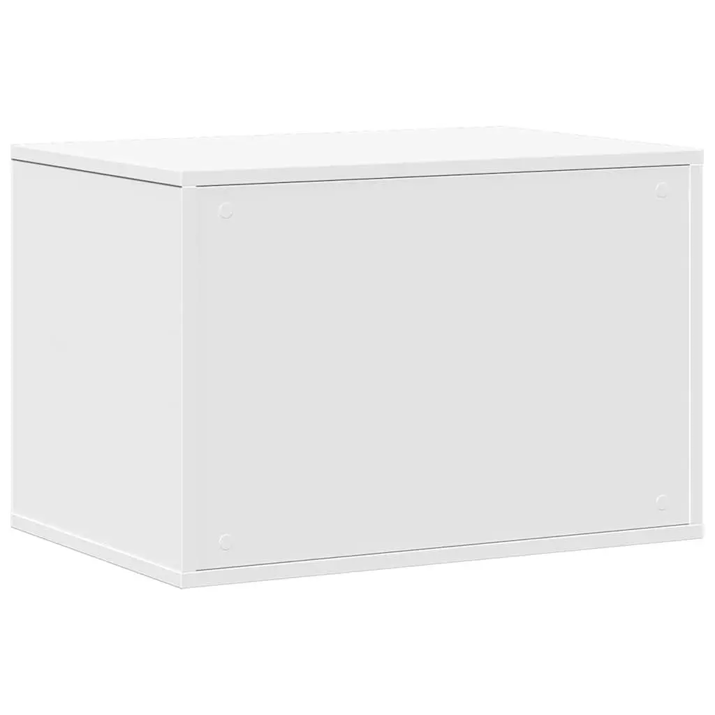 Cat Litter Box Enclosure Cabinet Hidden Furniture Storage 60 x 40 x 40 cm White Engineered Wood