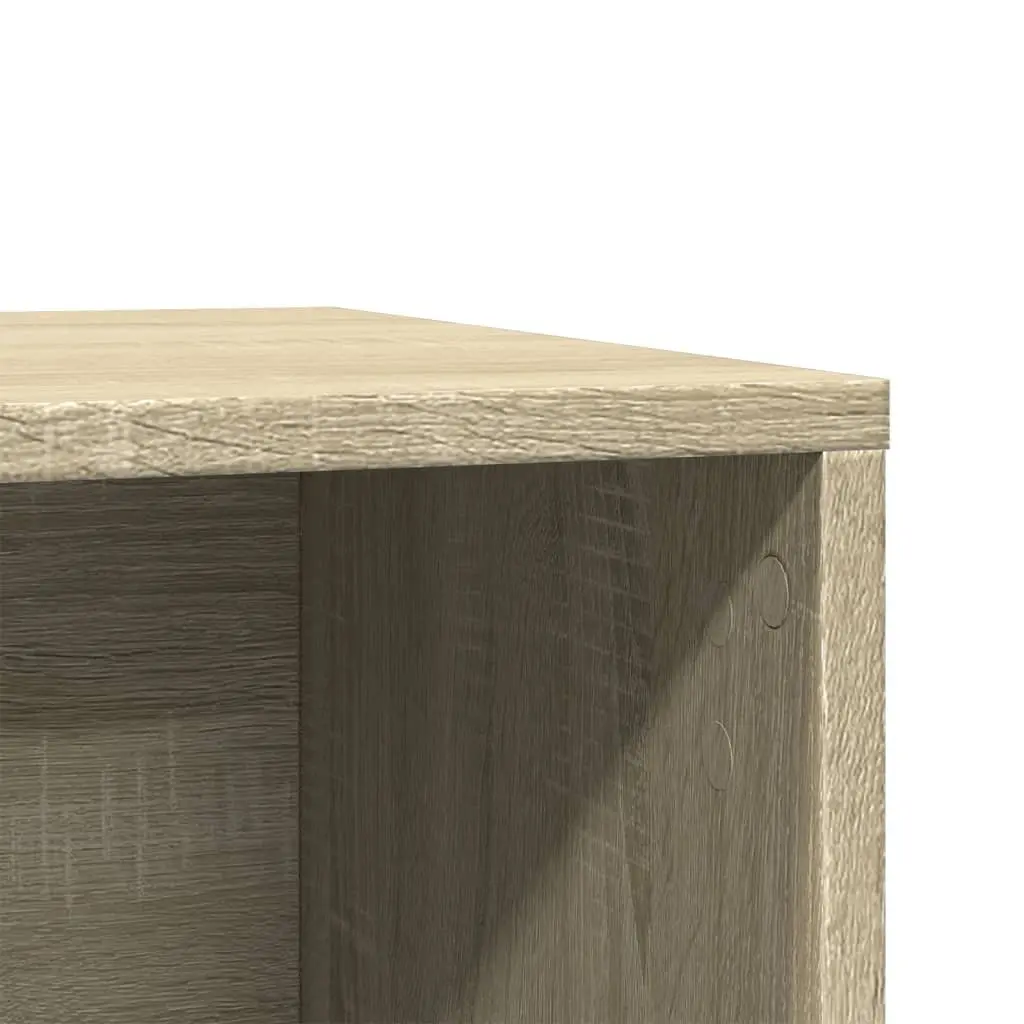 Cat Litter Box Enclosure Brown Engineered Wood Side Table Storage Cabinet