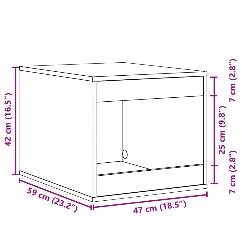 Cat Litter Box Enclosure Sonoma Oak Brown Engineered Wood Furniture Hideaway