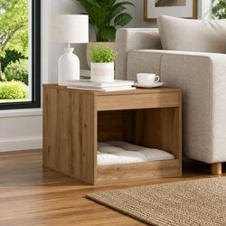 Practical Cat Litter Box Enclosure in Brown Finish