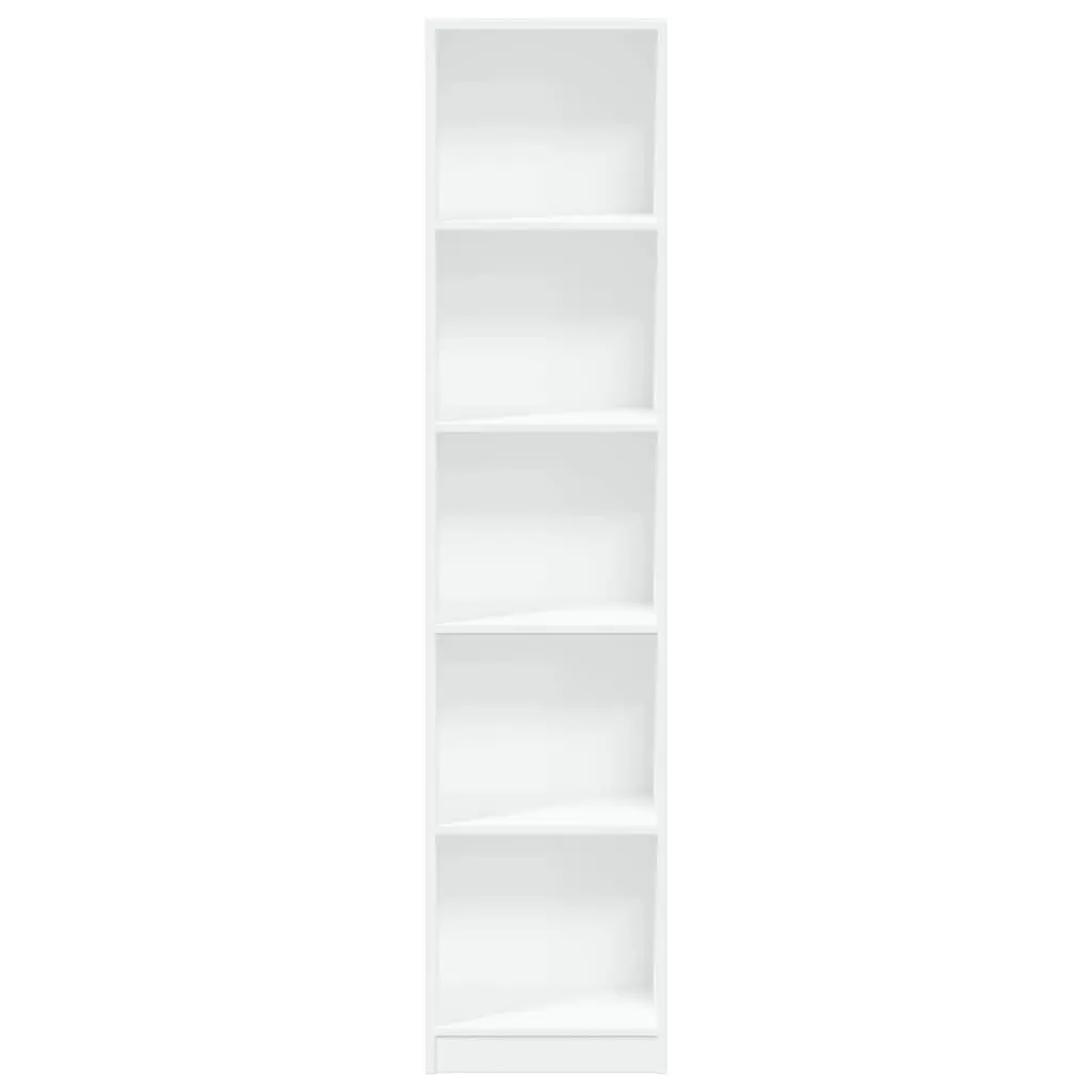 Bookcase Storage Shelving Unit 40x24x176 cm White Home Office Furniture Display