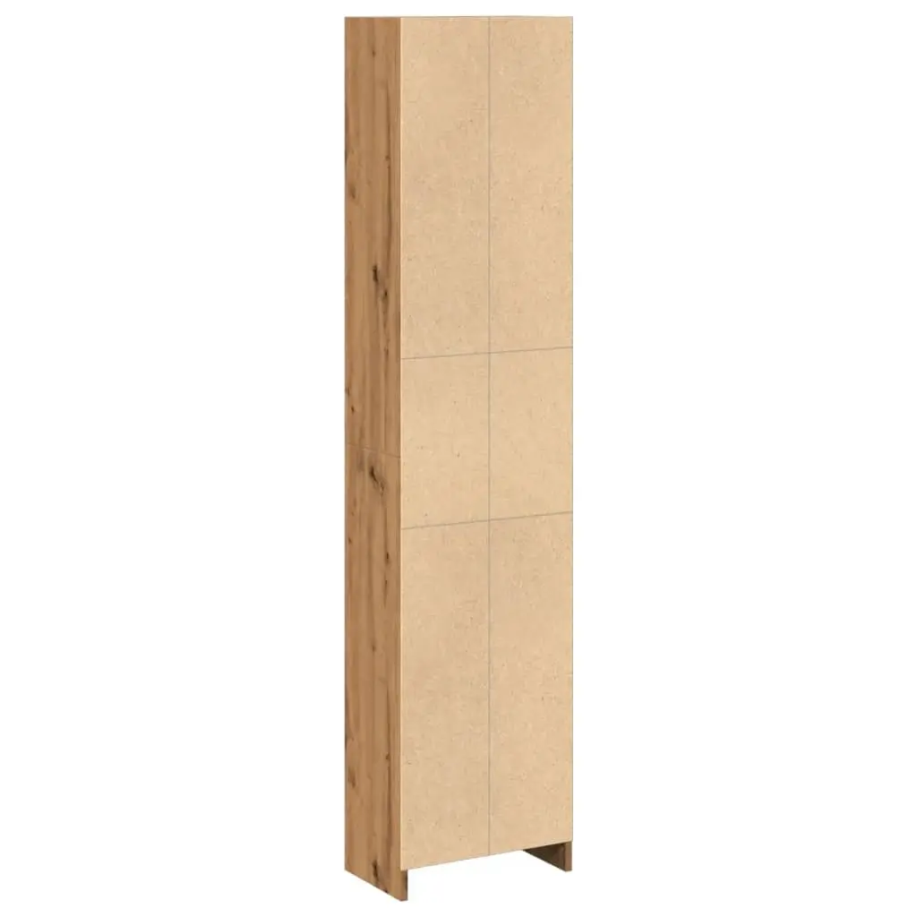 Bookcase Open Shelving Storage Unit 40W x 24D x 176H cm Brown Engineered Wood
