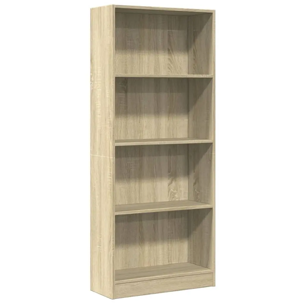 Brown Bookcase with Open Shelves