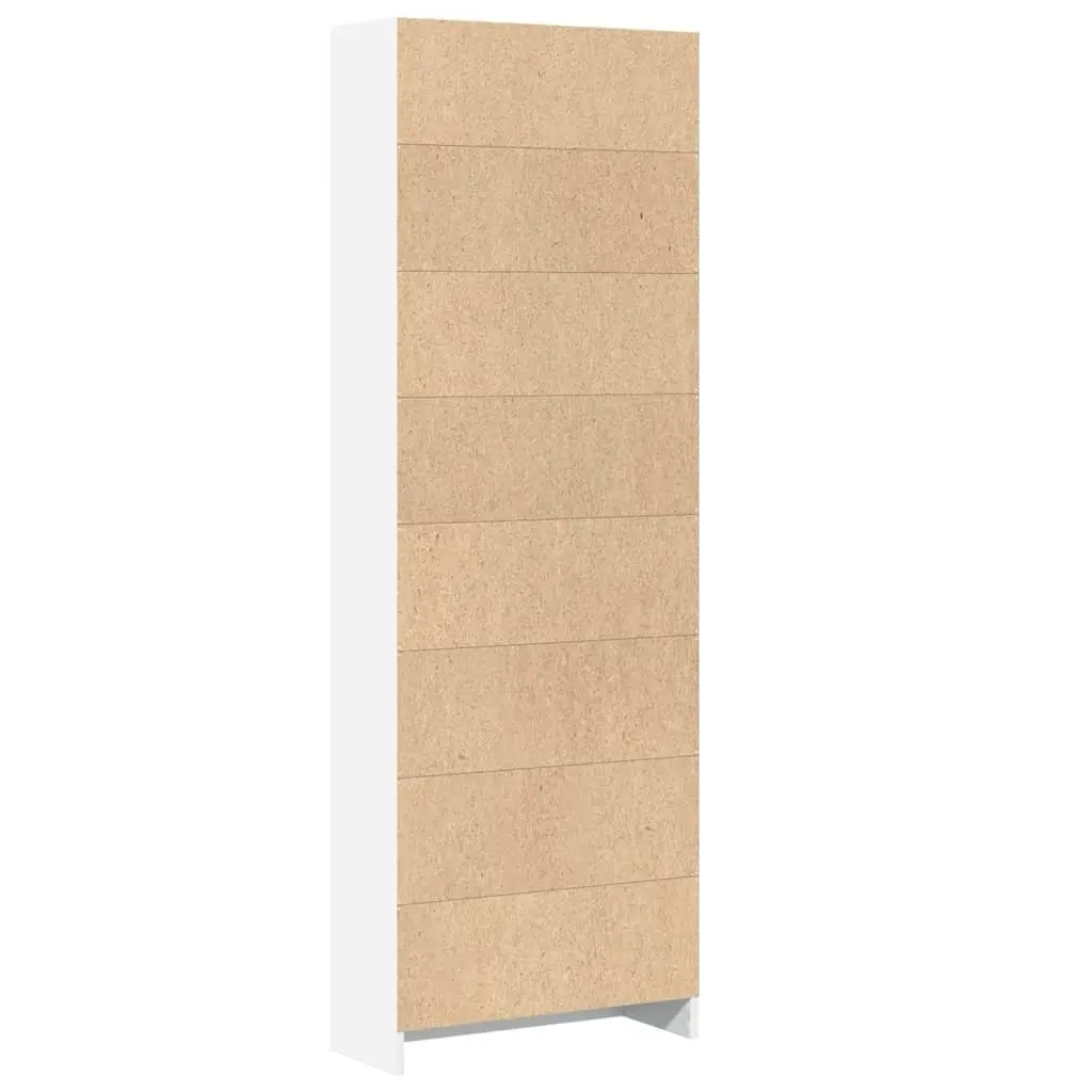 Bookcase Open Shelving Storage Cabinet 60x24x176 cm White
