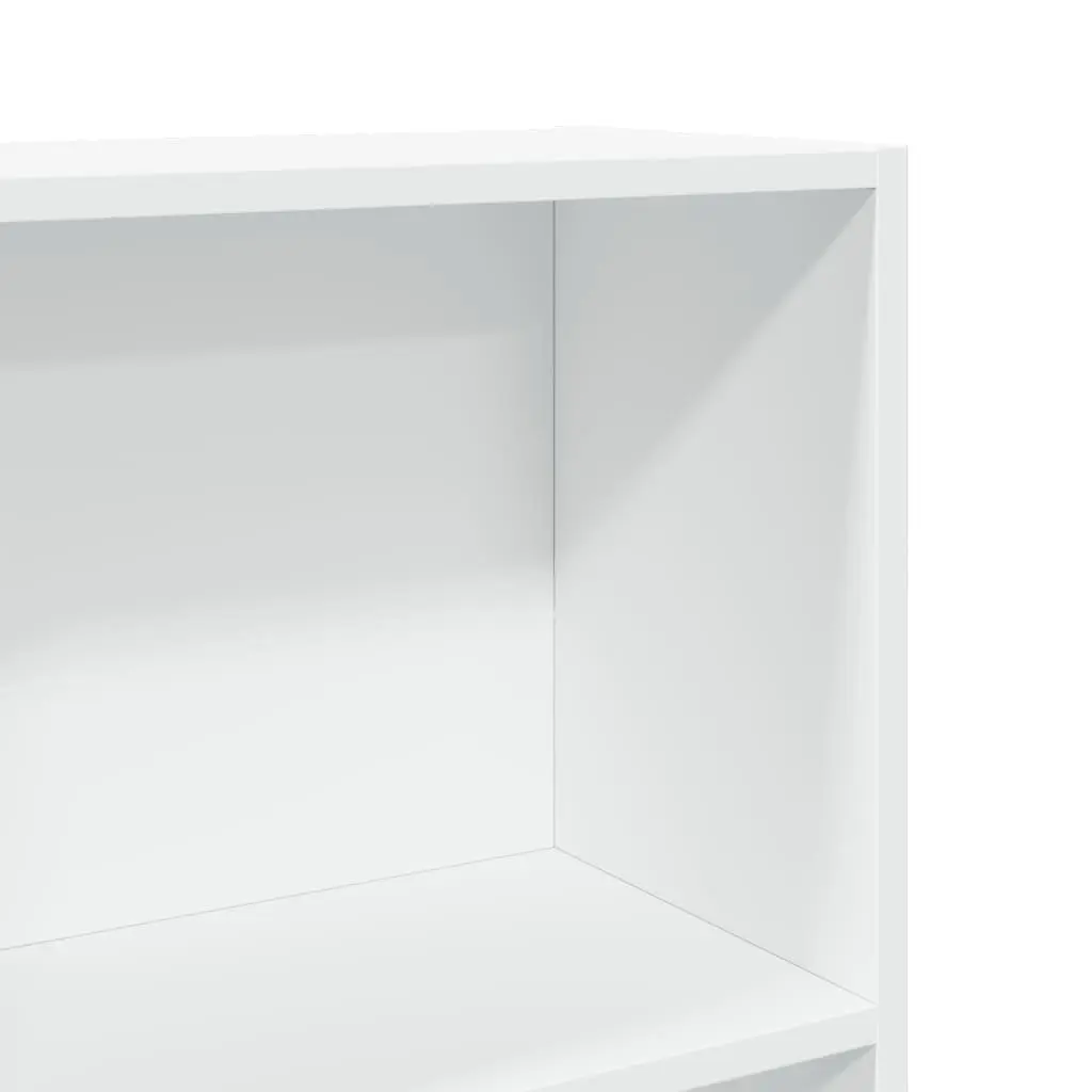 Bookcase Open Shelving Storage Cabinet 60x24x176 cm White