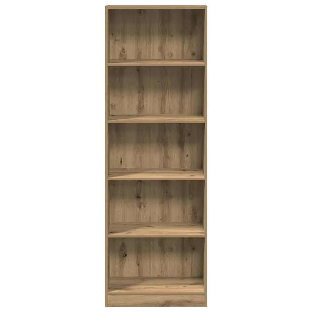 Bookcase Storage Shelving Unit Home Office Organizer 60W x 24D x 176H cm Brown Engineered Wood