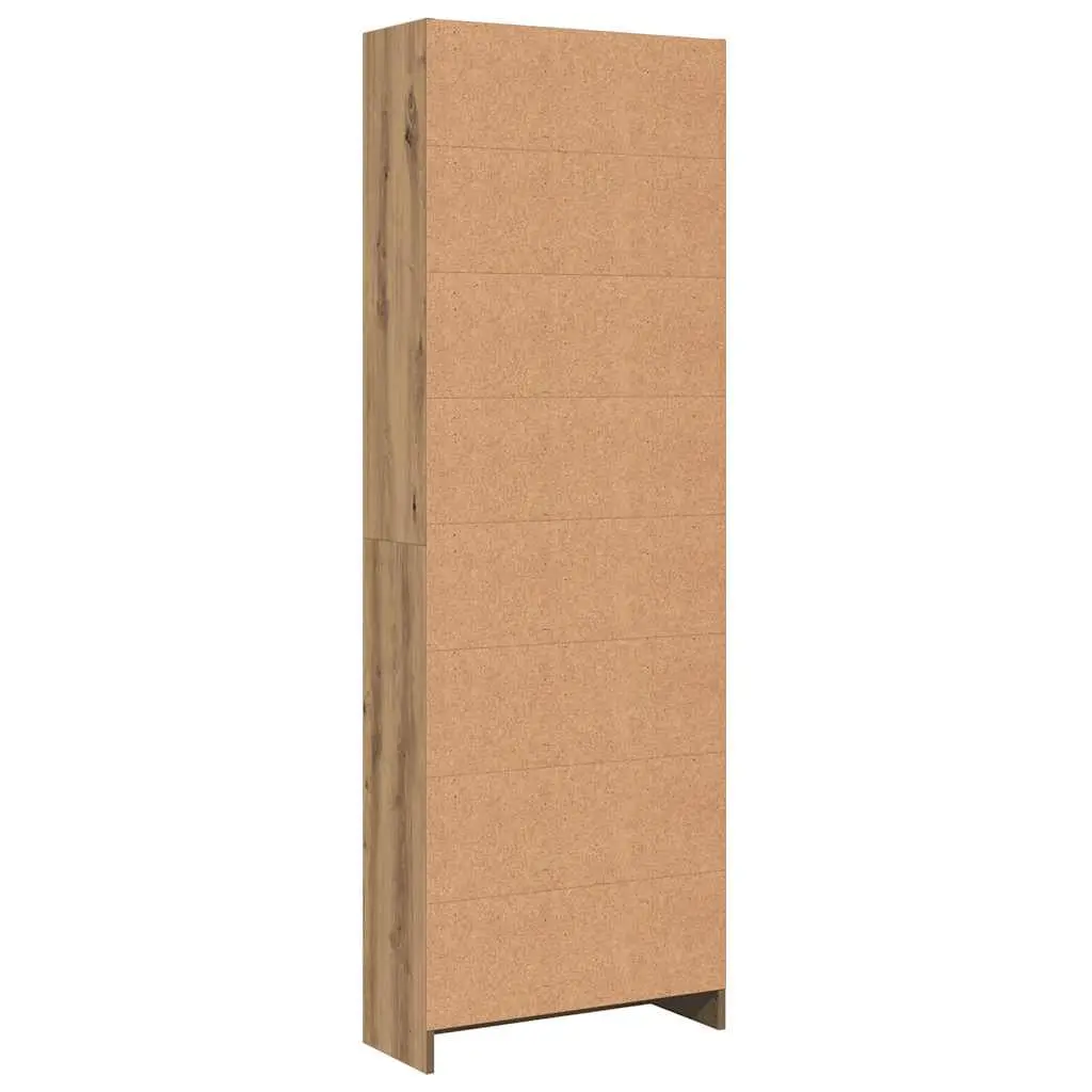 Bookcase Storage Shelving Unit Home Office Organizer 60W x 24D x 176H cm Brown Engineered Wood