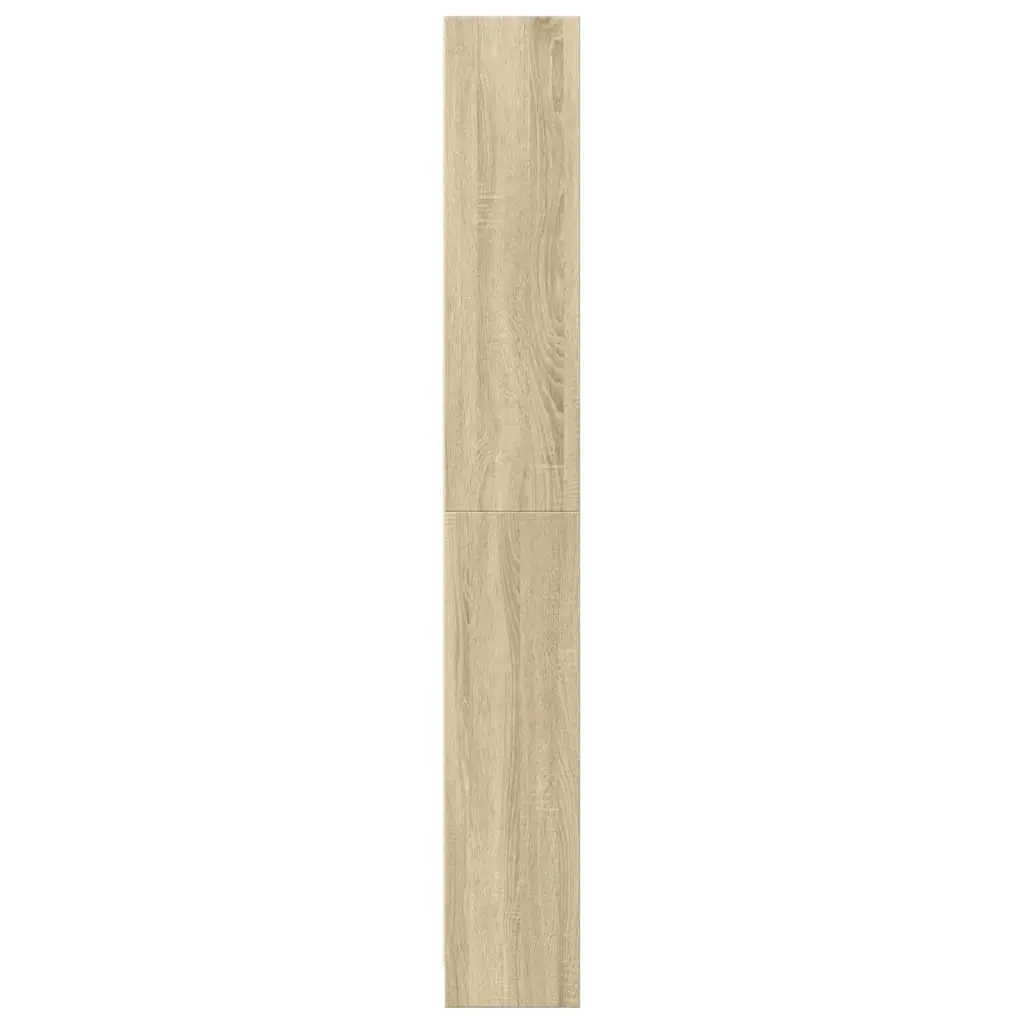 Bookcase Open Shelving Storage Cabinet 80x24x176cm Brown Engineered Wood