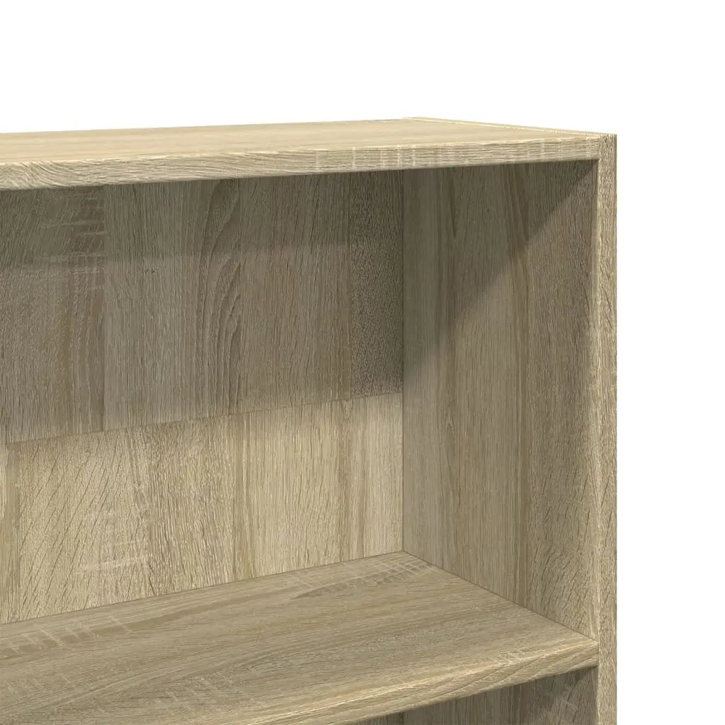 Bookcase Open Shelving Storage Cabinet 80x24x176cm Brown Engineered Wood