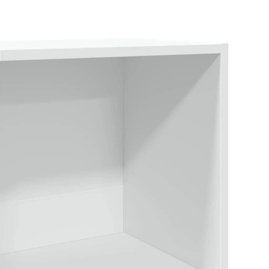 Bookcase Open Shelves Storage Cabinet 40x30x189 cm White
