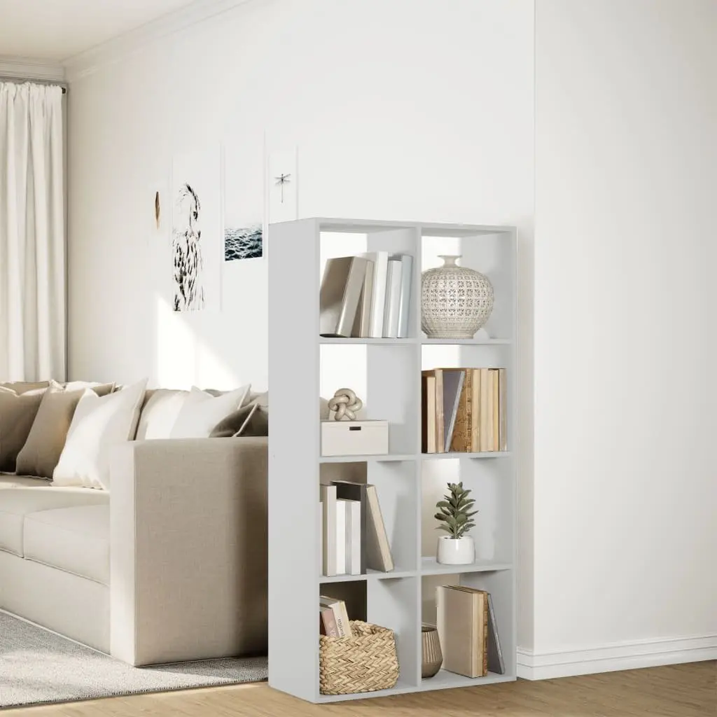 Room Divider Bookcase Storage Unit 69.5x29x137.5cm White
