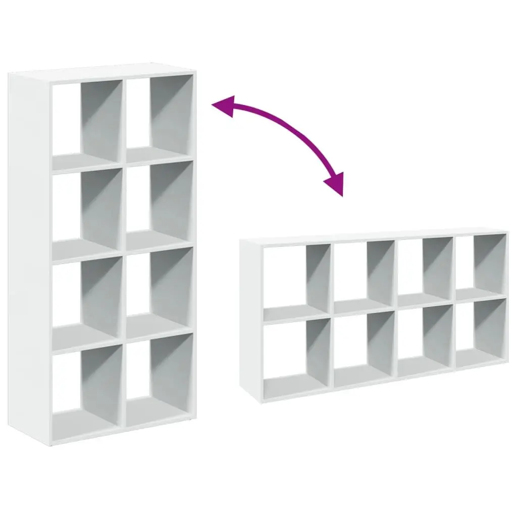 Room Divider Bookcase Storage Unit 69.5x29x137.5cm White